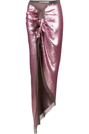 Rick Owens Falda bordada con lentejuelas y abertura