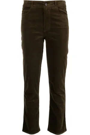 Paige Pantalones de pana slim con parche del logo