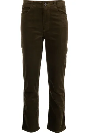 Paige Pantalones de pana slim con parche del logo