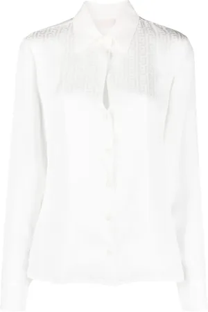 Liu Jo Camisa satinada manga larga con monograma en jacquard