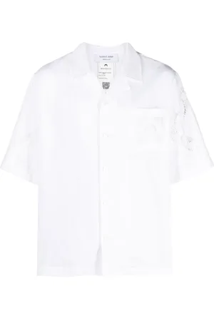 Marine Serre Playera con bordado Crescent Moon
