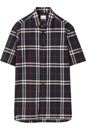 Burberry Camisa manga corta con cuadros estampados