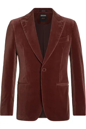 Ermenegildo Zegna Velvet-effect single-breasted blazer