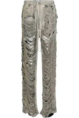 Rick Owens Pantalones anchos con efecto envejecido