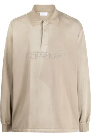 OFF-WHITE Playera tipo polo Laundry con logo en relieve