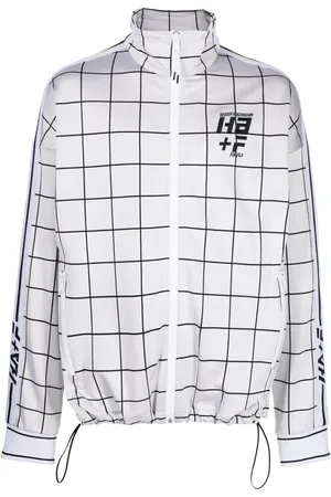 Haider Ackermann Chamarra con motivo de cuadros y logo estampado