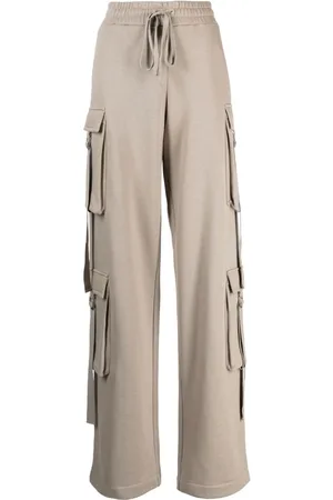 BLUMARINE Pantalones cargo con cordones en la pretina