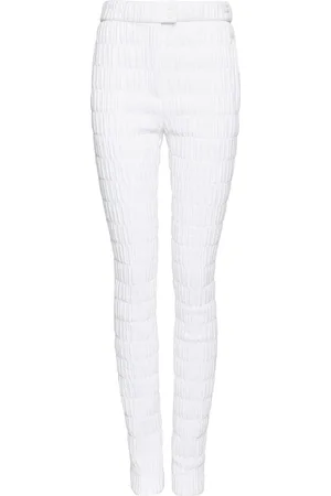 Salvatore Ferragamo Pantalones skinny con diseño capitonado
