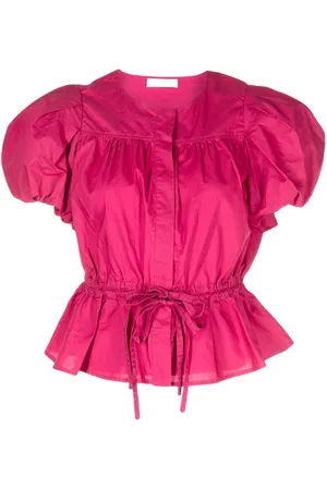 ULLA JOHNSON Blusa con dobladillo peplum