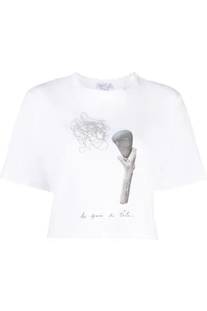 AGNÈS B. Playera corta con ilustración estampada