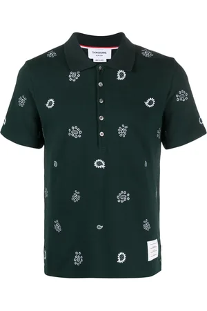 Thom Browne Playera tipo polo con estampado de cachemira