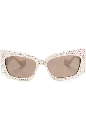 Gucci Lentes de sol con armazón geométrica y micas oscuras