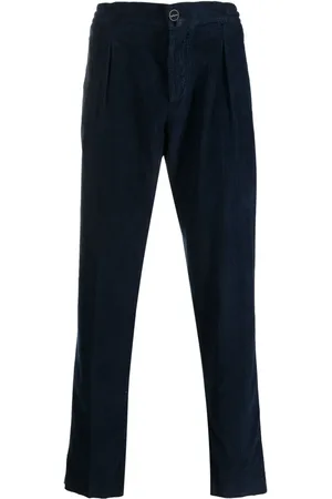 Kiton Pantalones de pana rectos con pinzas