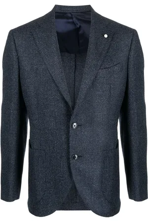 LUIGI BIANCHI MANTOVA Blazer con efecto melange y botones