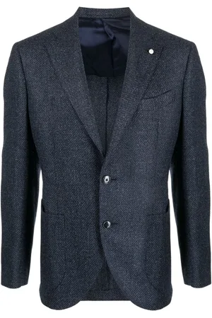 LUIGI BIANCHI MANTOVA Blazer con efecto melange y botones