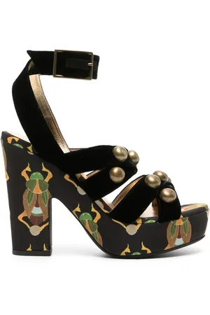 La DoubleJ Sandalias Medal Wedge con tacón de 140mm