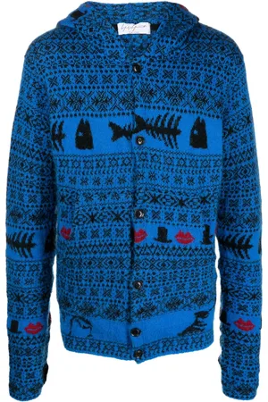 YOHJI YAMAMOTO Cárdigan de tejido fair isle