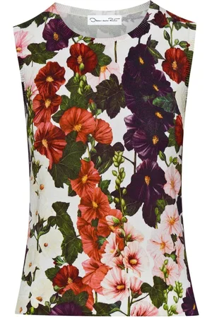 Oscar de la Renta Camiseta Hollyhocks