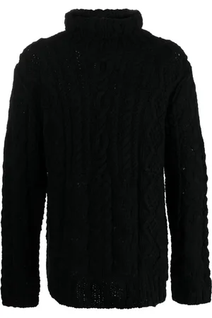 YOHJI YAMAMOTO Suéter de tejido grueso con cuello de tortuga