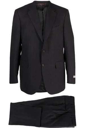CANALI Traje con botones y motivo de cuadros