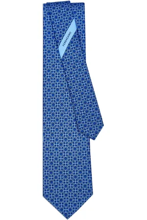 Salvatore Ferragamo Corbata de seda con estampado Totem