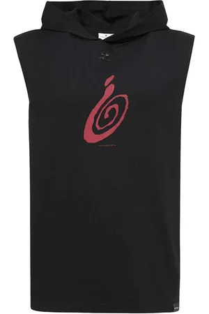 Courrèges Hoodie sin mangas con aplique del logo