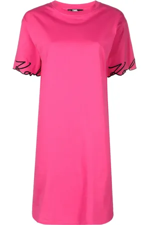 Karl Lagerfeld Vestido corto con logo bordado