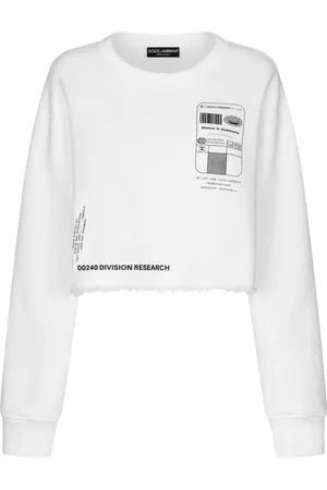 Dolce & Gabbana Sudadera corta con logo estampado