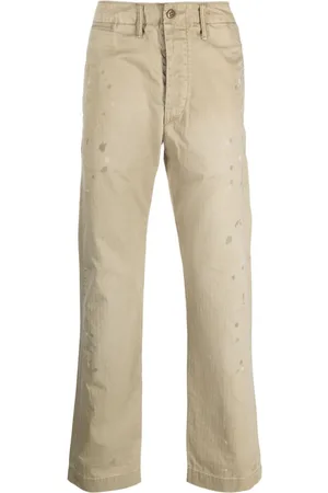 Ralph Lauren Pantalones rectos con motivo de espiga