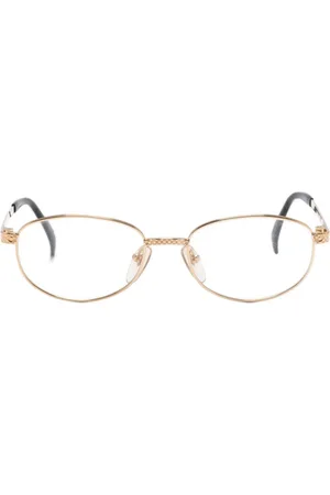 Jean Paul Gaultier Lentes con armazón ovalada y logo grabado