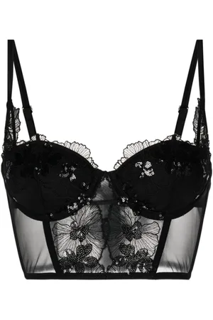 FLEUR DU MAL Top estilo bustier Sequin Violet