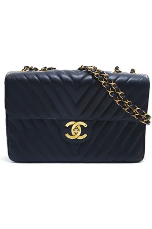 CHANEL Bolsa de hombro con capitonado chevron 1992
