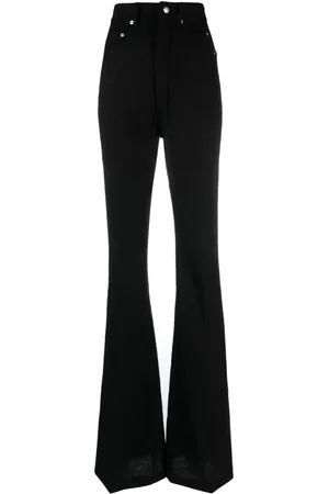 Rick Owens Pantalones acampanados con tiro alto