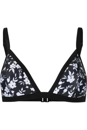 Duskii Top de bikini estilo triángulo con estampado floral