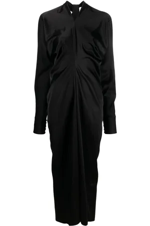 Lanvin Vestido midi con diseño drapeado y efecto satinado