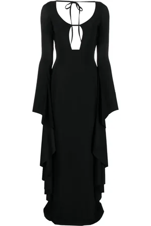 GIUSEPPE DI MORABITO Vestido largo con diseño drapeado manga larga