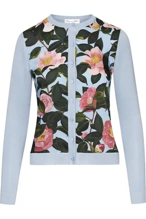 Oscar de la Renta Cárdigan Camellia con botones