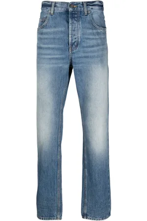 Saint Laurent Jeans rectos con tiro medio