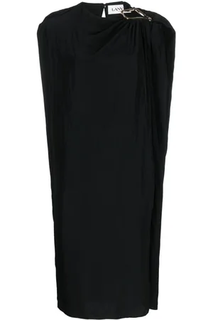 Lanvin Vestido midi con detalle de anillo