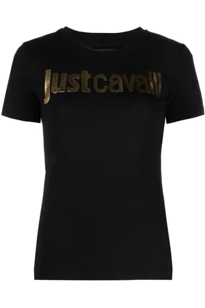 Roberto Cavalli Playera con logo bordado y cuello redondo