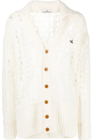 Vivienne Westwood Cárdigan de tejido flojo con logo bordado
