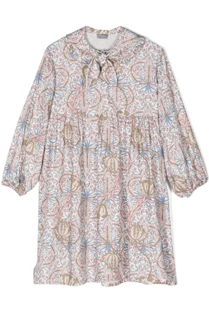 Il gufo Vestido fruncido con estampado floral