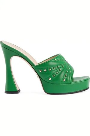 Gucci Mules con tacón y detalles de cristal