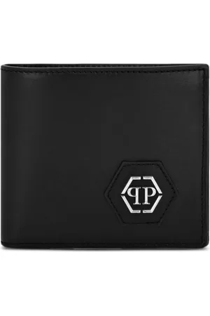 Philipp Plein Cartera plegable con placa del logo