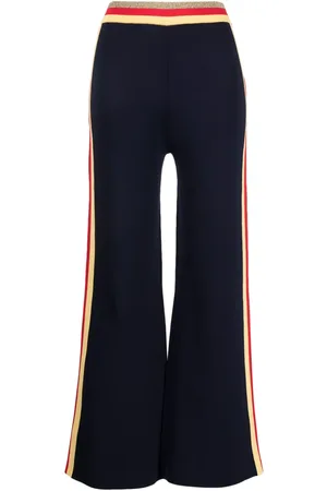 Paco rabanne Pants acampanados con detalle de rayas