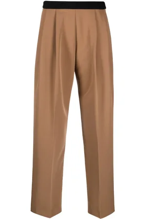 Ermanno Firenze Pantalones con pinzas y logo en la pretina