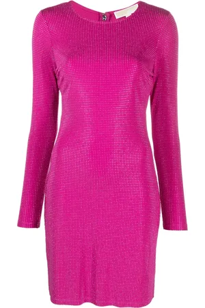 Michael Kors Vestido con cuello redondo y detalles de cristal