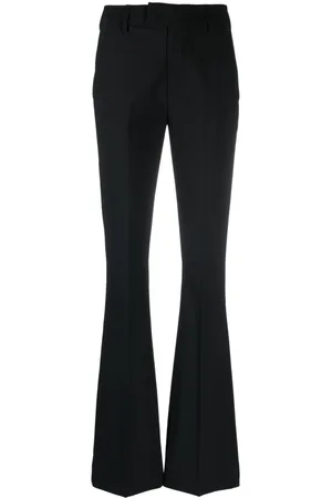Dondup Pantalones de vestir con pinzas y placa del logo