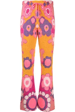 ERL Pantalones acampanados con estampado floral