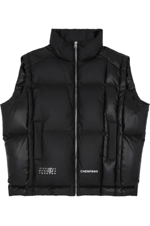 Maison Margiela Chaleco capitonado con logo estampado de x Chen Peng